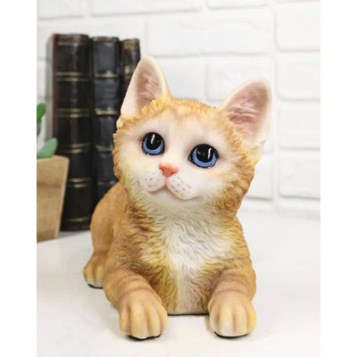 Figurine réaliste adorable chat orange félin chaton félin