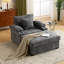 Upholstered Accent Chair With Ottoman-474802763