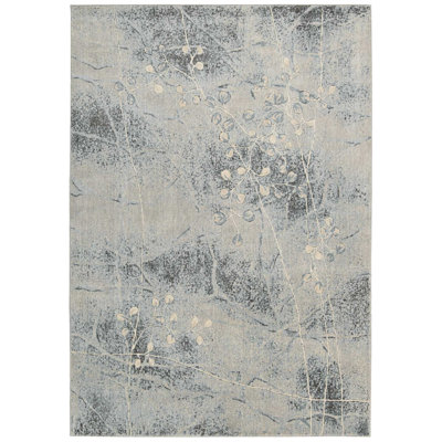 Tapis argenté / bleu Arnim