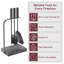 Vida Aston Steel Fireplace Tool Set