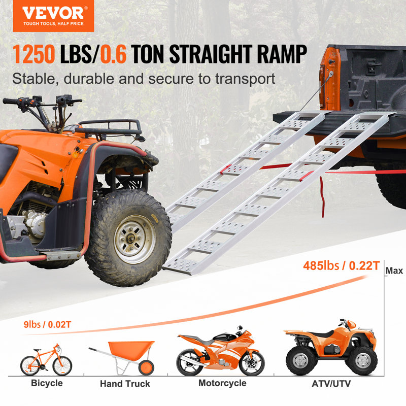 VEVOR Aluminum 78'' L Threshold Ramp