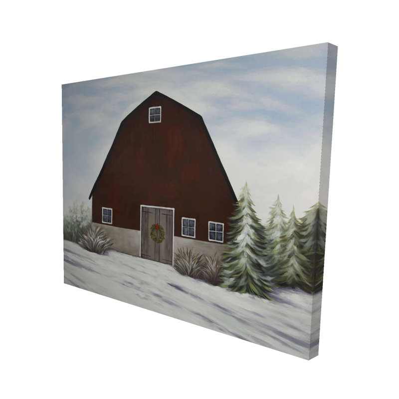 «It's Winter on the Farm» - chambre à coucher décorée sur toile