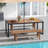 Aquanette Rectangular Metal Outdoor Dining Table , 79'' in. W 35.5'' in. D