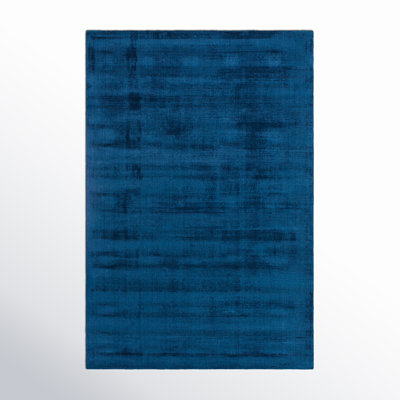 Hasting Hand Loomed Viscose Navy Rug
