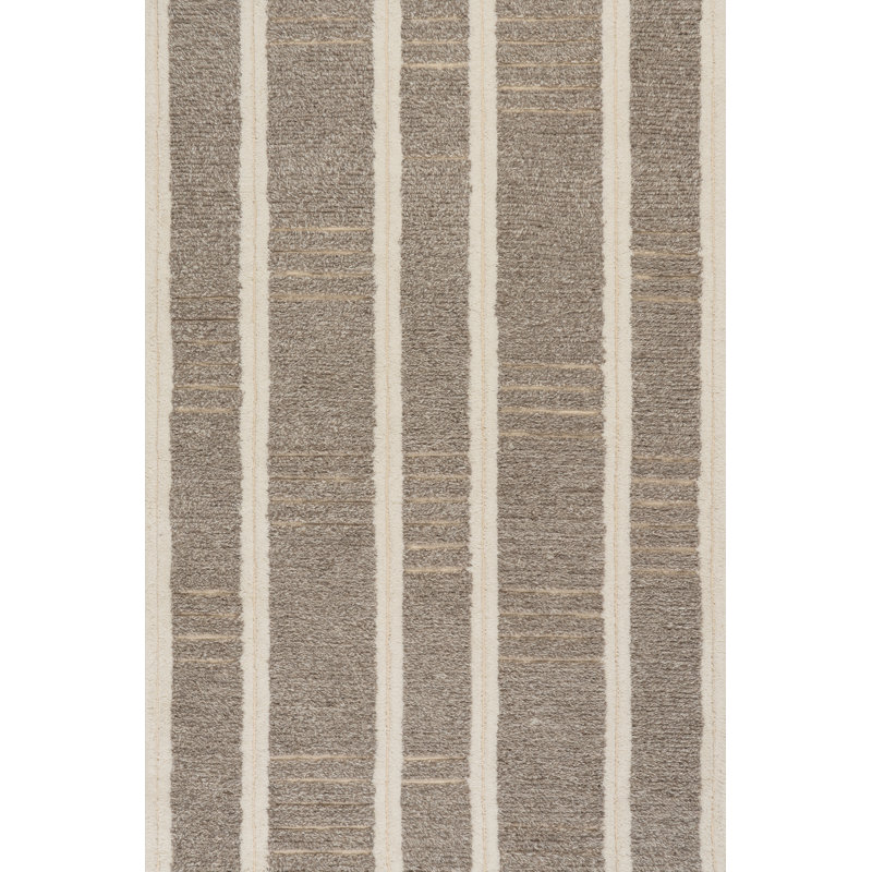 Tapis en laine Adaluna, Rectangle de 9 pi 6 po x 13 pi 6 po, Gris