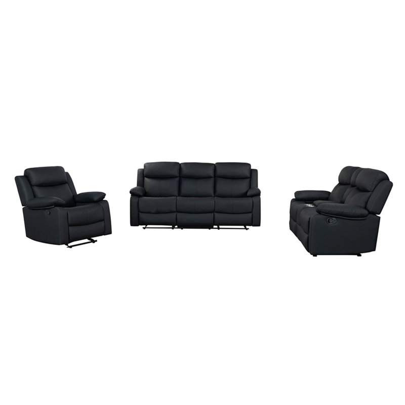 Canapé inclinable blanc avec lumières DEL Blanche, Black