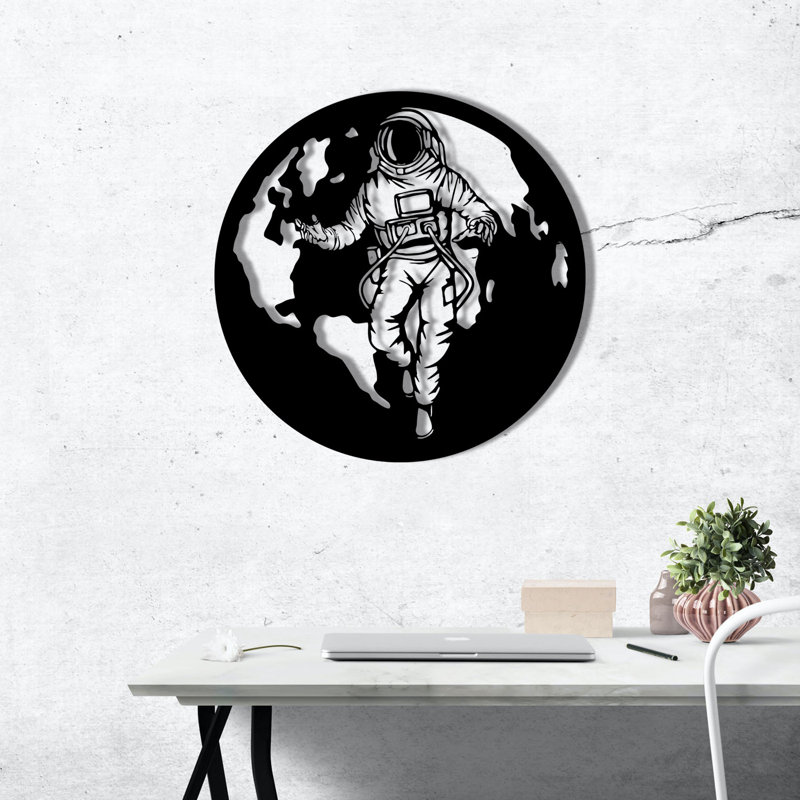 Decorative Metal Wall Accessory, Black Finish, 24.0 x 24.0 inches | 100% Metal Construction, Thickness: 0.05 inches | Stylish & Durable Home Decor for Living Room, Bedroom, or Office, Modern Aesthetic Design