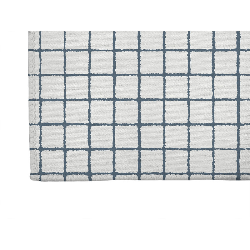 Tapis de cuisine antidérapant Rebar, Bleu, Rectangle 4pi x 6 pi