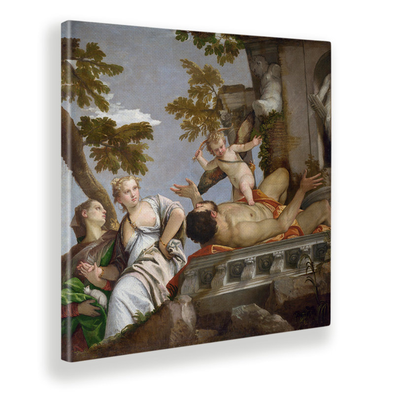 Allegoria del disprezzo dell'amore by Paolo Veronese - Square Painting on Canvas, 100cm H x 100cm W