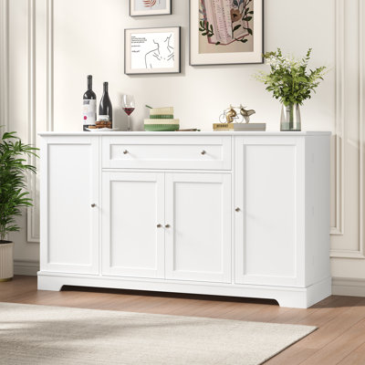 54'' Wide Sideboard with Pantry Doors, Adjustable Shelves and Large Drawer