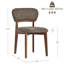 Chaise de salle à manger rembourrée en boucle de style milieu du siècle avec dossier incurvé (ensemble de 4)-1683102696