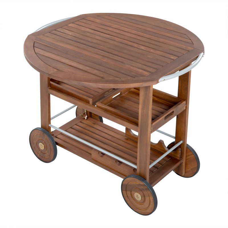 Chariot-bar en bois Porsha