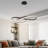 Modern Led Pedant Light Linear Pedant Lighting With Remote Chandelier for Bedroom Living Room