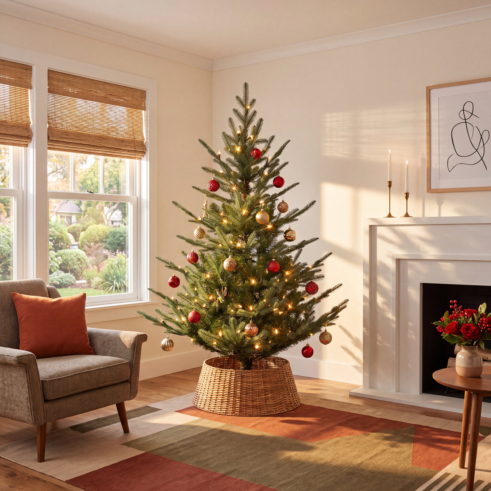 Gosselke Lighted Artificial Christmas Tree