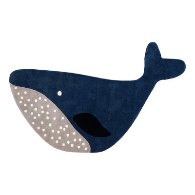 Unique Loom Whale Playtime Kids Wool Rug