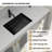 21" L x 14.75" W Bathroom Undermount Sink Black Rectangle Porcelain Ceramic Lavatory Vanity Sink