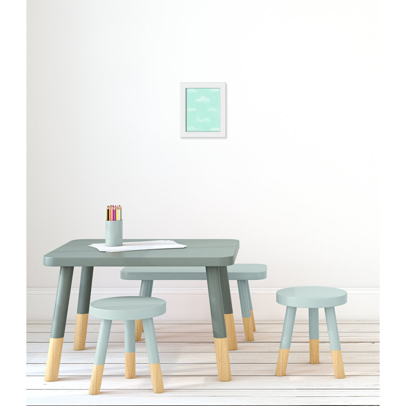 Art unique de nuages scintillants, H 12 po x l 10 po x P 0,625 po, Encadré plat blanc