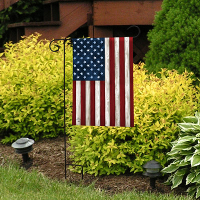 Wood American Flag Garden Flag