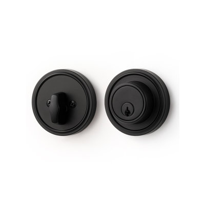 MRML Deadbolt Black Keyed Entry Dead Bolt Lock, Single Cylinder, Lock with Key, Used for Exterior Front Entrance Entry Door