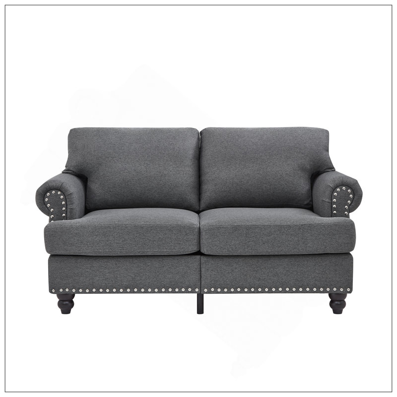 Canapé en tissu 59,5 po 59 po, Gris