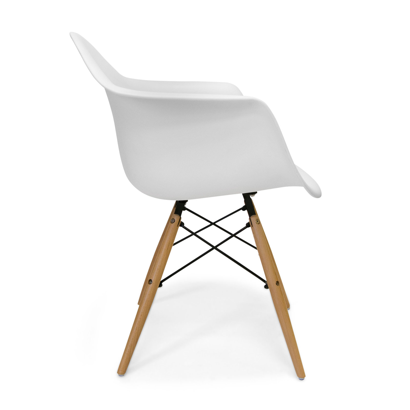Jordan Dining Armchair, White/Natural