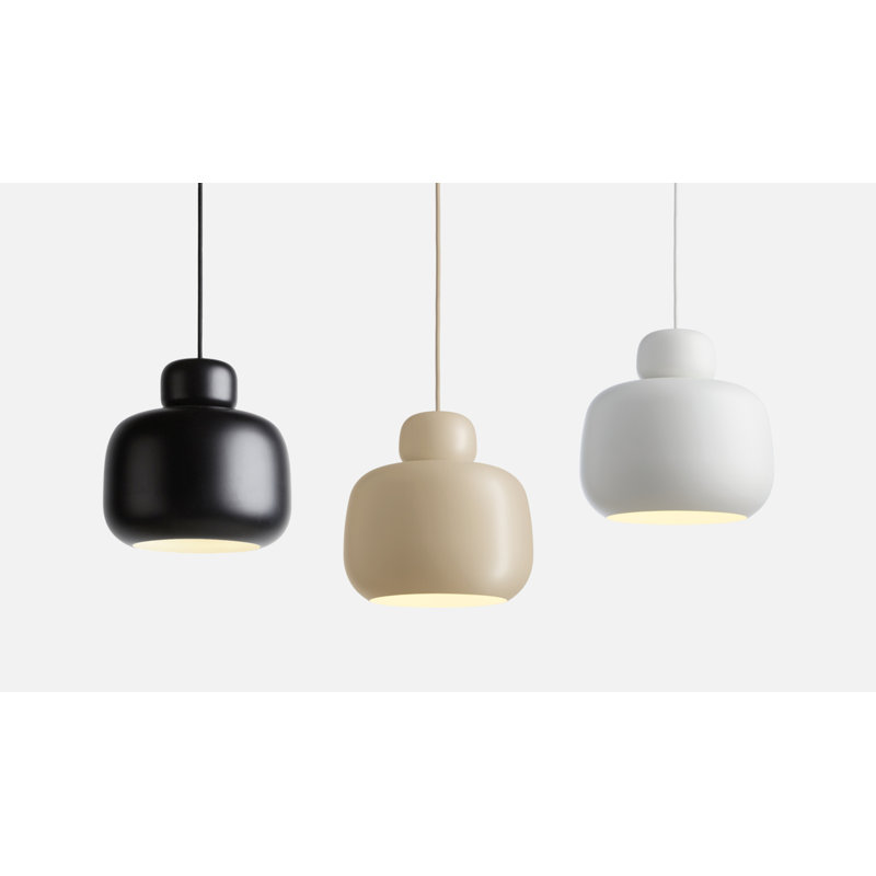 Stone Pendant (Small), White, 127.8" H x 9.4" W x 9.4" D