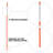 72" Reflective Fibreglass Driveway Markers, Orange High-Visibility Snow Stakes