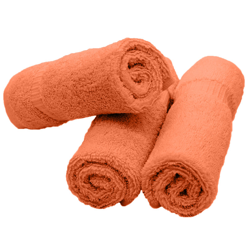 Ensemble de serviettes 100% coton, Corail
