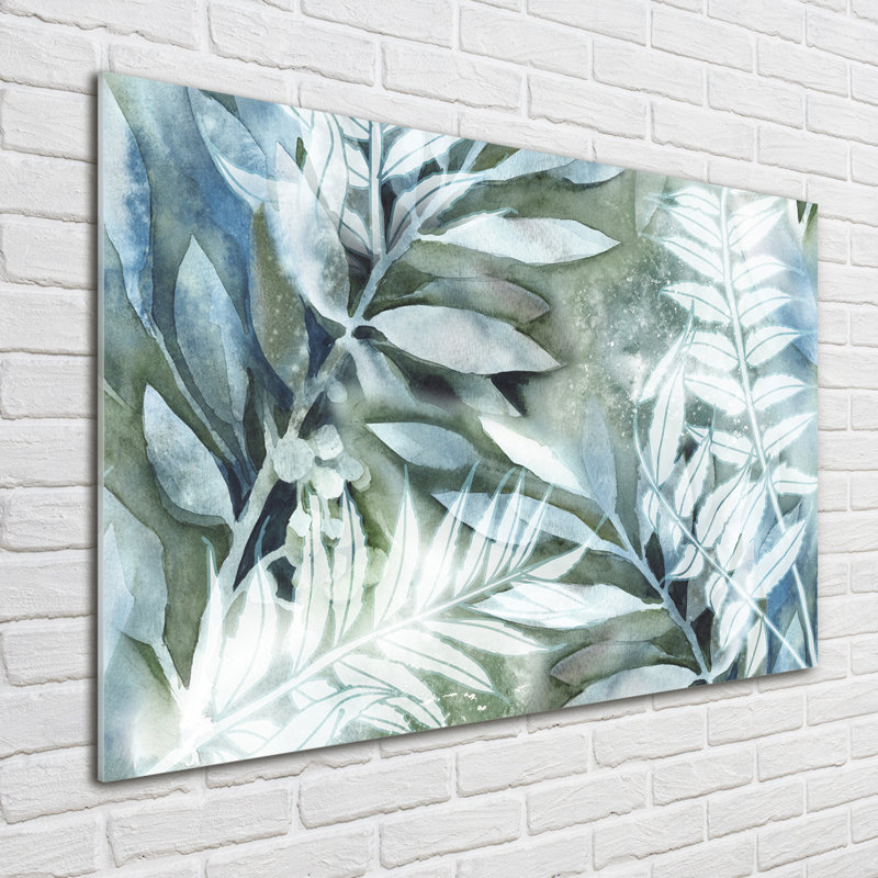 Leaves - No Frame Print on Glass