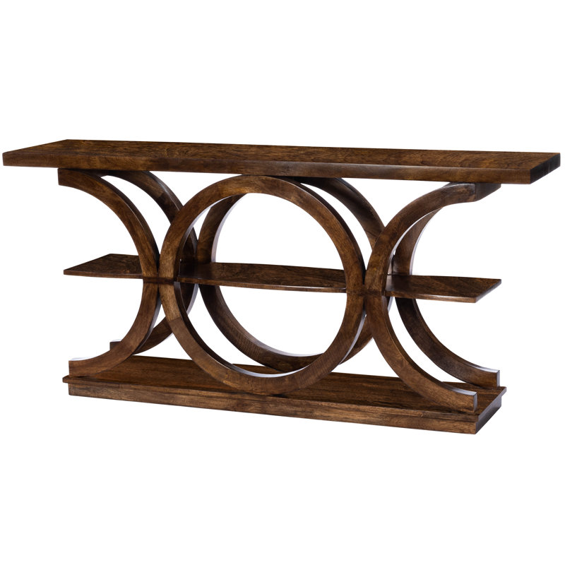 149.9cm Solid Wood Console Table, Dark Brown