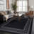 Raceland Black Non-Slip Area Rug-1916863924