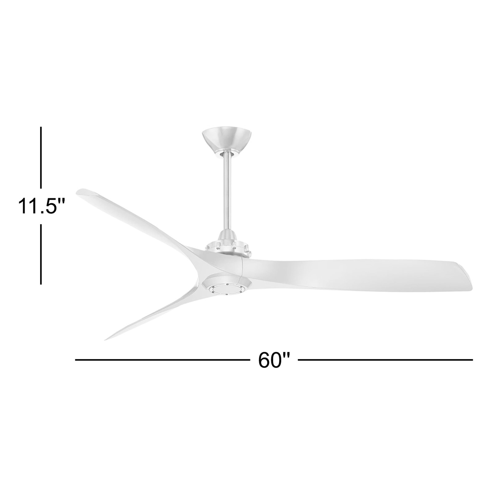 60" Ceiling Fan, White