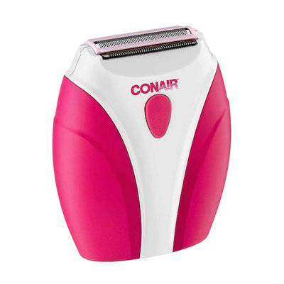 Conair Battery Operated Wet or Dry Dual Trimmer Foil Shaver in Pink