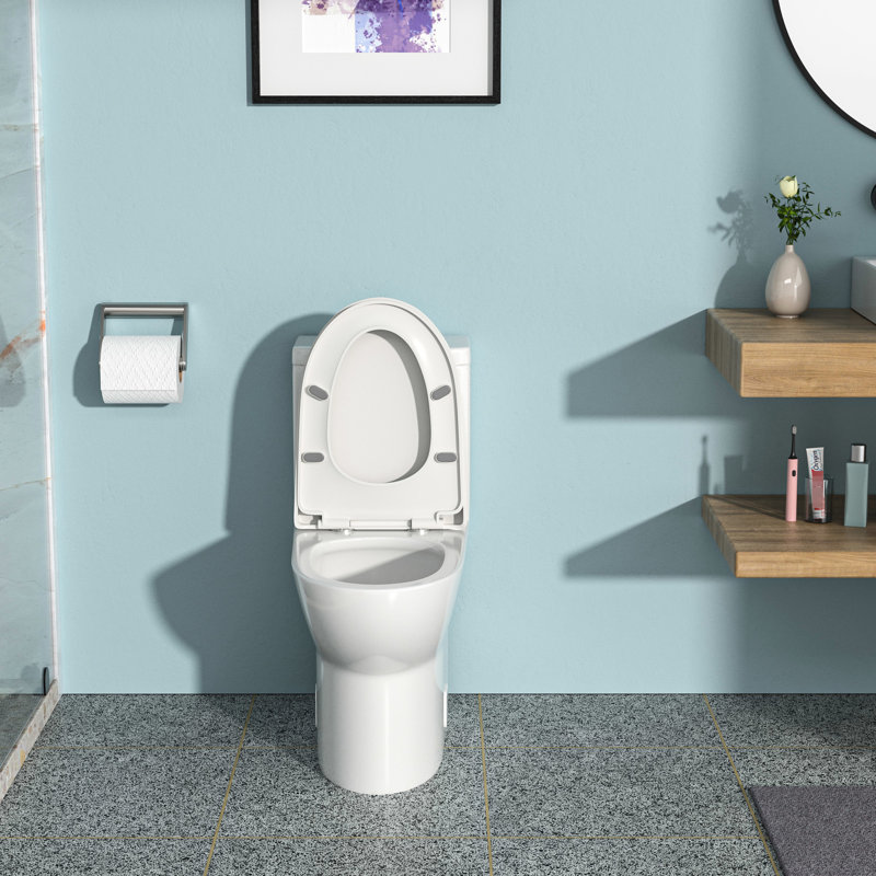 Ceramic Toilet With Fully Glazed Interior - Prevents Bacterial Growth High , Long-Lasting Performance