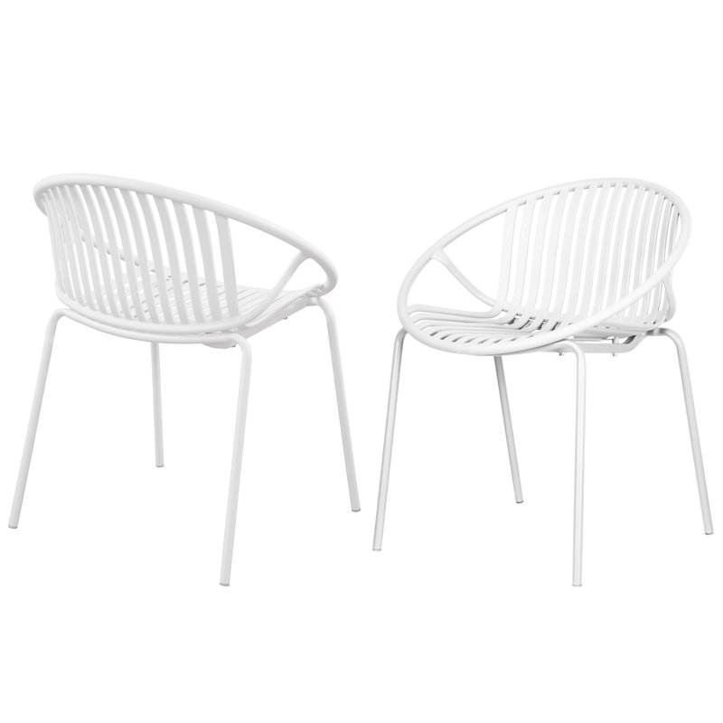 Chaises de salle à manger de patio, Blanc