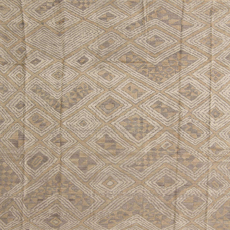 Tapis abstrait à motifs abstraits moderne 5007, Carré 4 pi