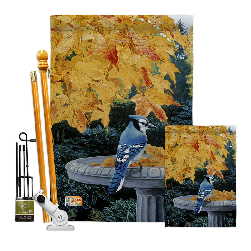 Double Sided 40'' H x 28'' W Polyester Animal Flag Set