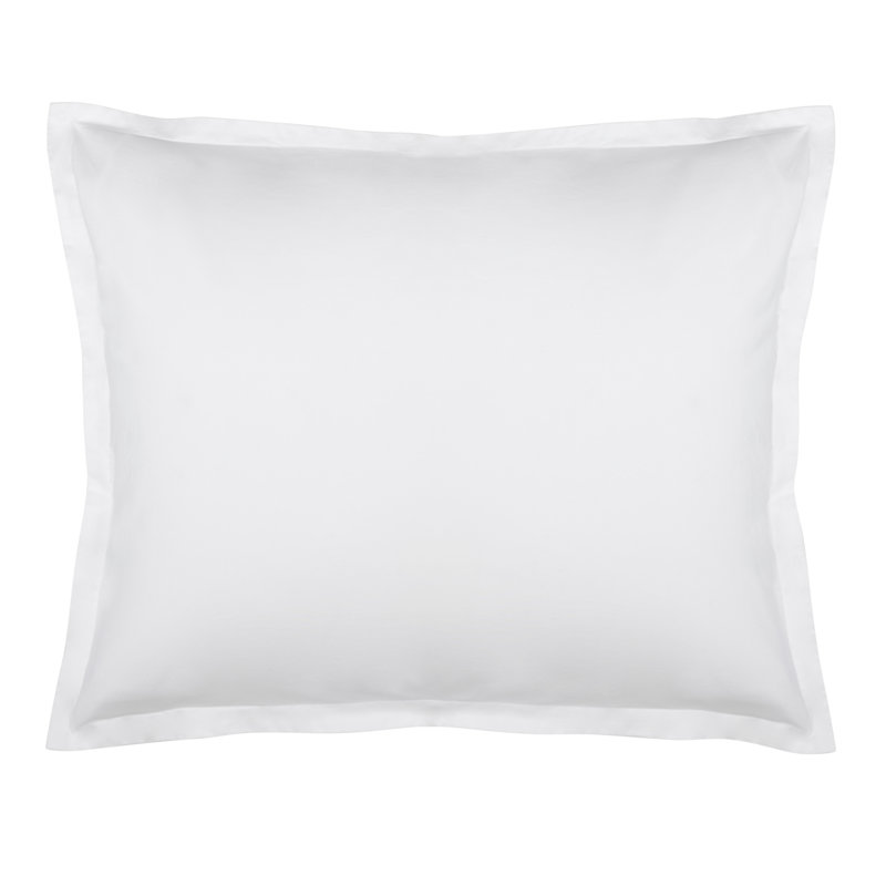 Saha Cotton Blend Sham, White, Standard/Twin