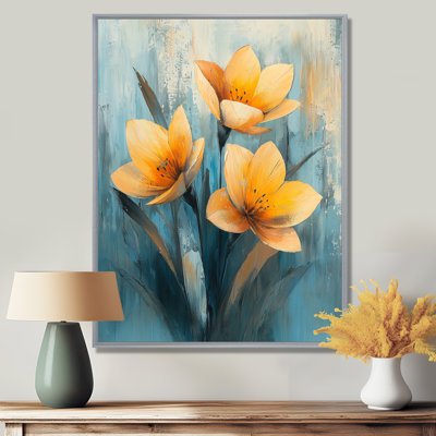 Silencieux jonquille minimaliste fleurs III - jonquilles, art mural