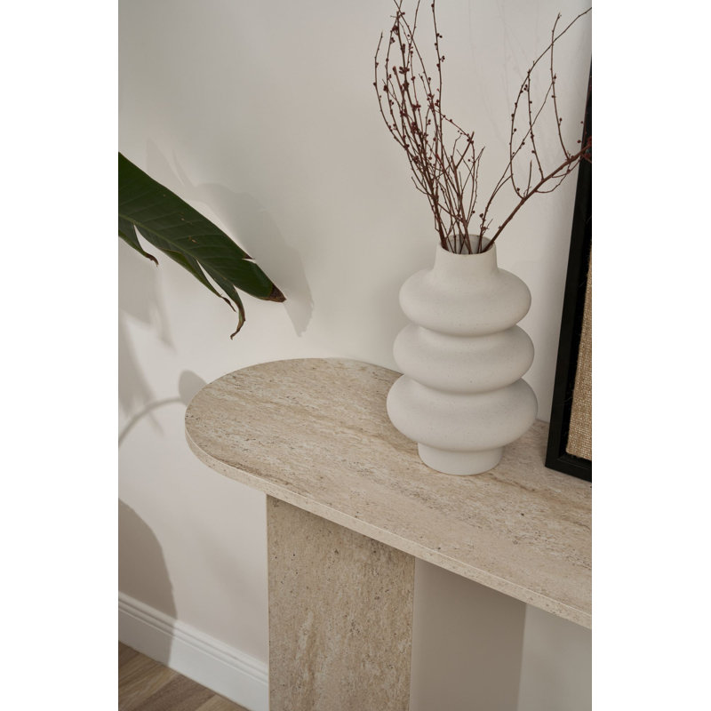 Modern Sideboard with Travertine Finish, 150 x 75 x 35 cm, 100% Melamine Coated Particle Board, Thickness: 0 cm, Storage Solution with 25 kg Bearing Capacity, Marble Concept Design