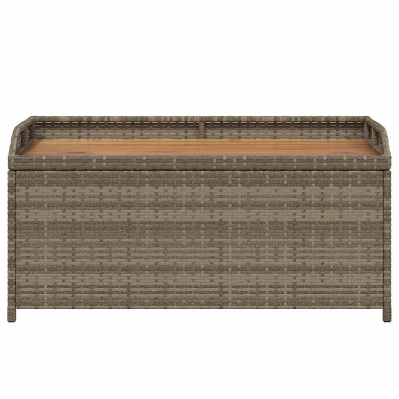 Banc de jardin en acier Agrim, gris, H 52 cm x L 100 cm x l 50 cm