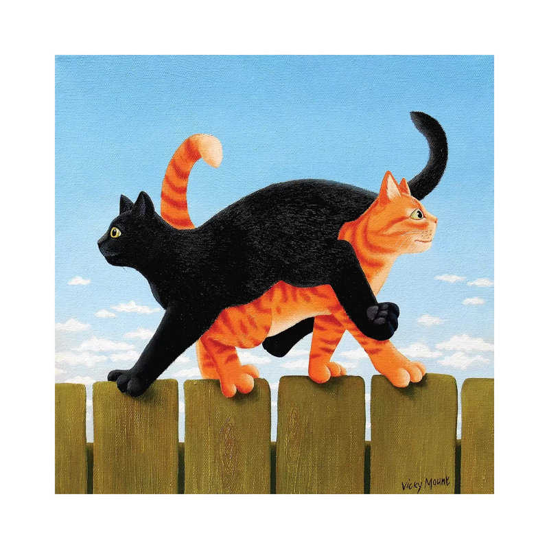 Mornin' Arthur. Mornin' Harry by Vicky Mount - Wrapped Canvas Painting, 45.72 cm H x 45.72 cm W x 3.175 cm D