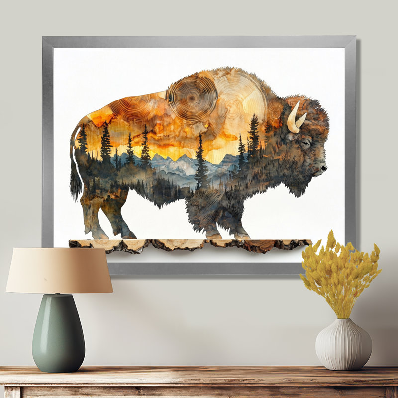 Marlania I - Animals Large Wall Art, H 34 po x l 44 po, Cadre simple, Argent argent
