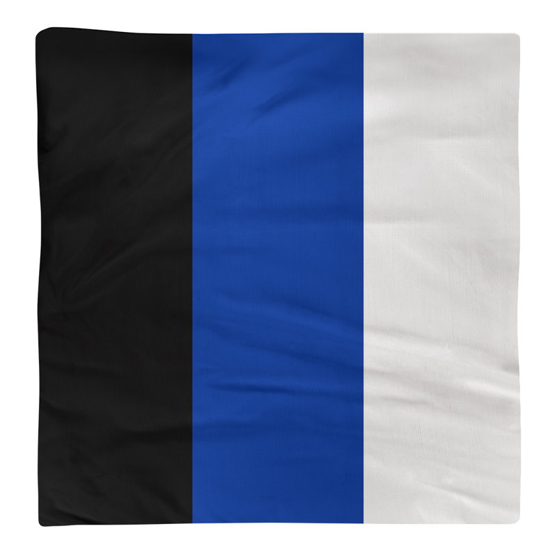 Serviette washington, H 22" x l 22" x P 0,25", Polyester sergé, Black/Blue/White