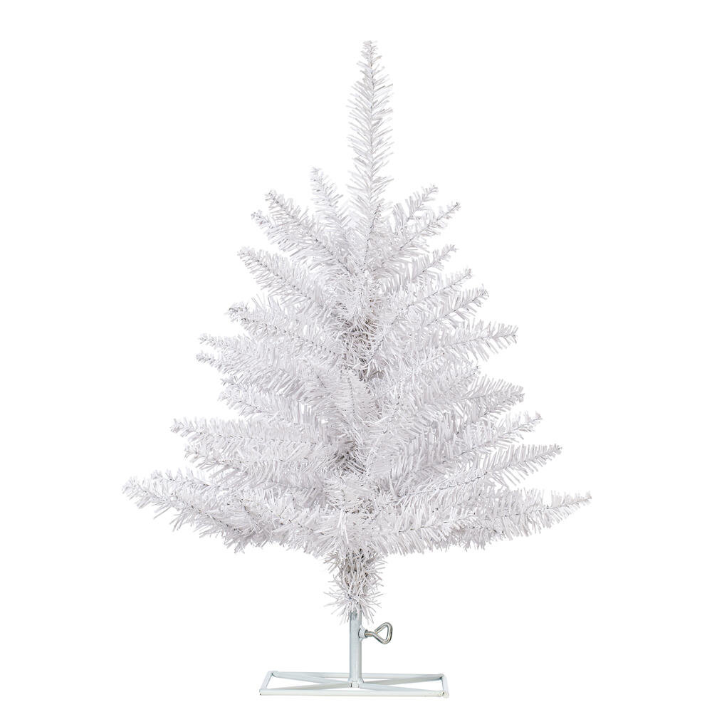 2' x 20" Red Artificial Pre-Lit Christmas Tree, 50 Warm White LED Lights. The Holiday Aisle® 