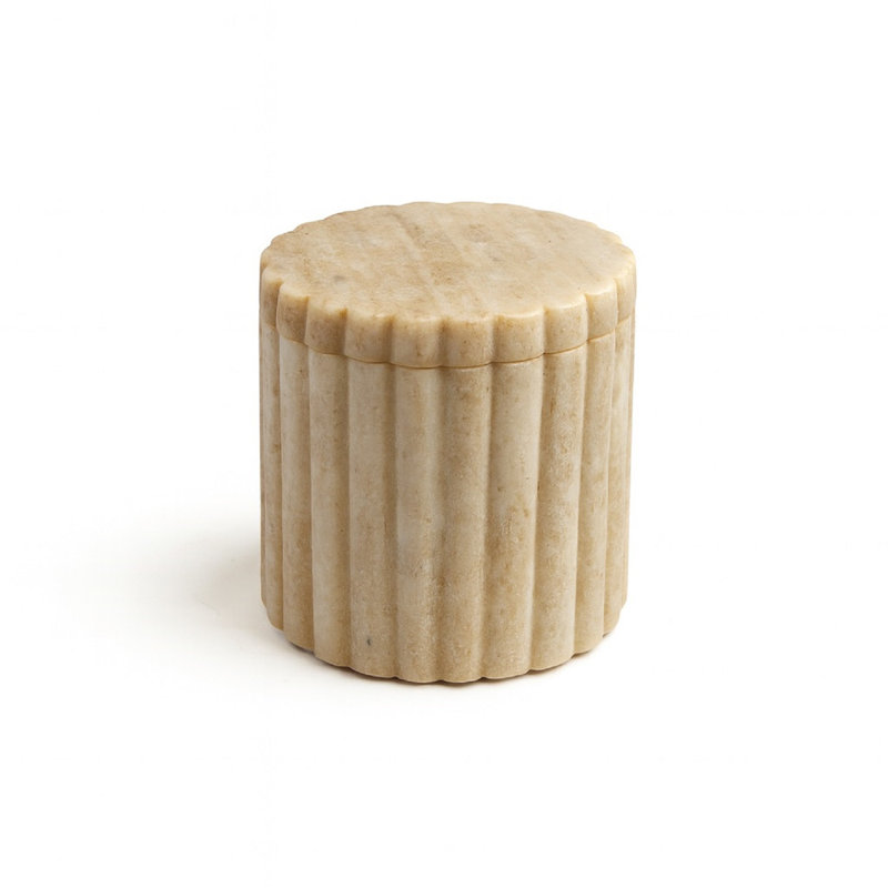Pot de cuisine en marbre, Brun, H 4 po x l 4 po x P 4 po