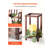 Brown Wooden Lantern Candle Holder Set – All-in-one With Led Candle & Champagne Wreath, Easy Assembly Reusable For Wedding/party/farmhouse Home Decor-1271754056