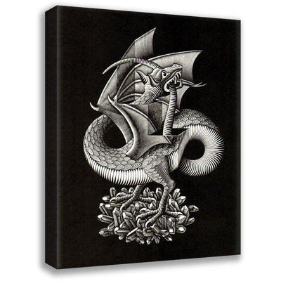 Dragon by M.C.Escher Gallery Wrapped Canvas