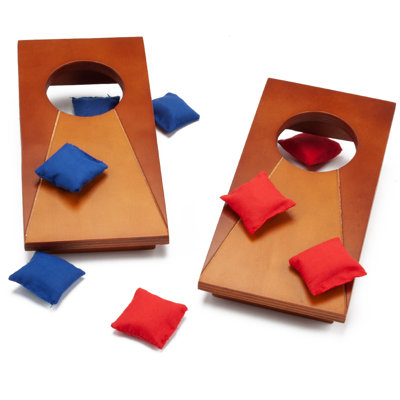 Mini ensemble de jeu de lancer de table de jeu de cornhole 10 po x 5 po, ensemble de jeu de billes