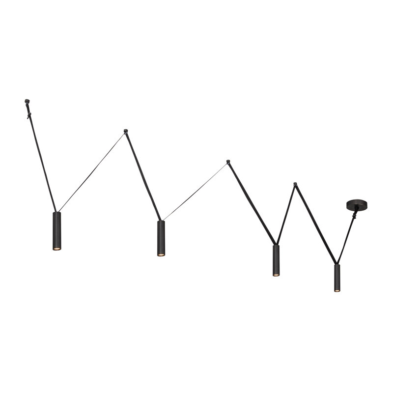 Luminaire suspendu moderne à DEL 4 po Mason, Bronze urbain